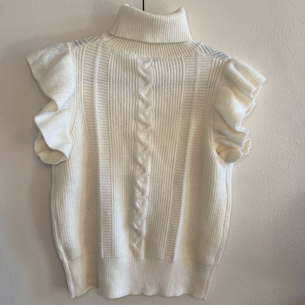 ANDTHEWHY off-white turtle neck sweater